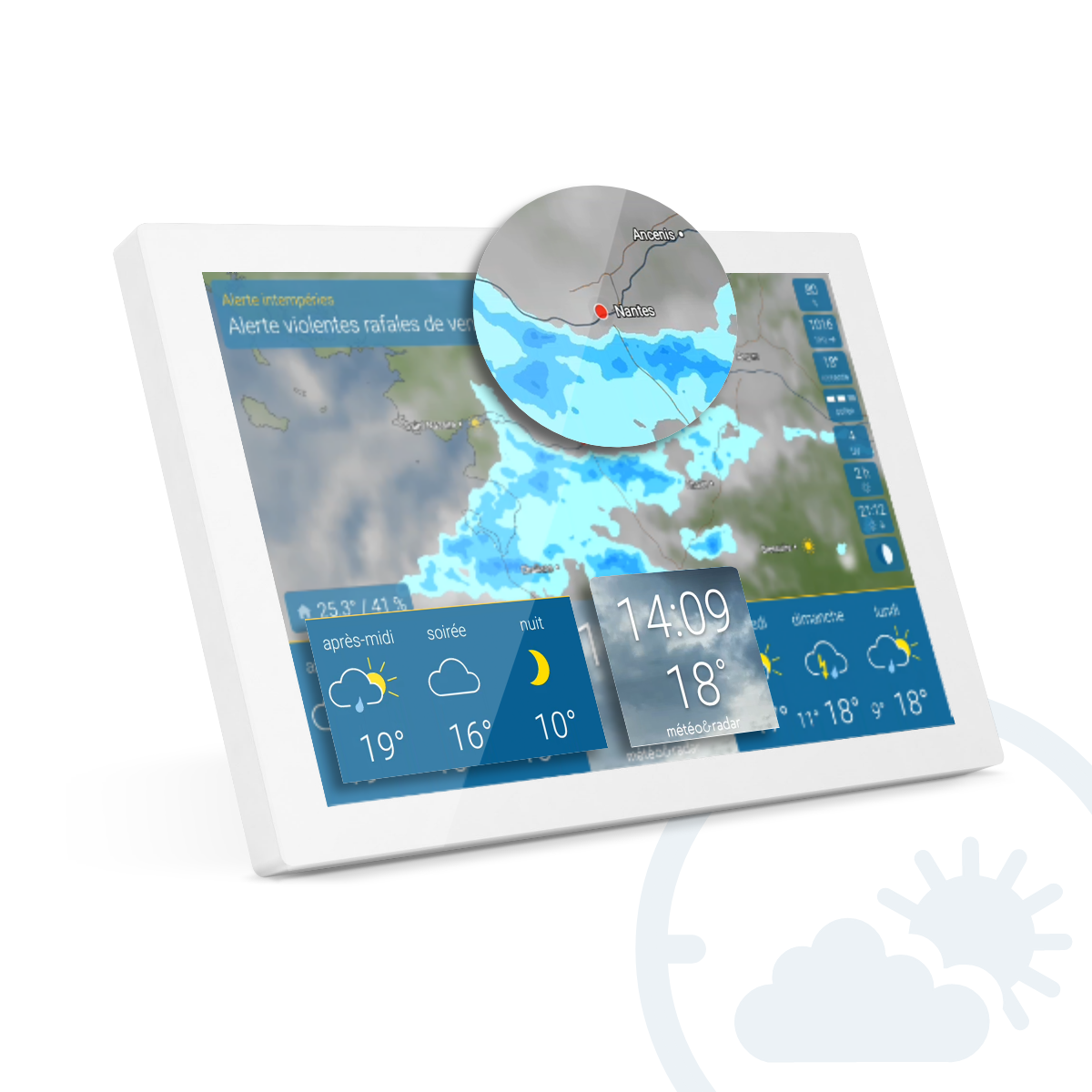Buienradar BR900 - Station météo 3 en 1 avec Wi-fi, app et capteur ext –  Alecto Home